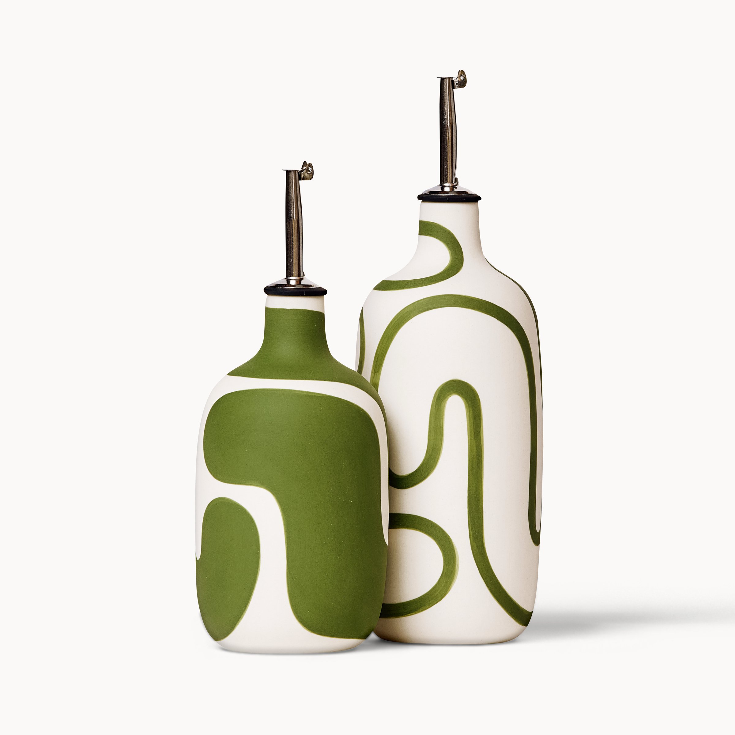 【L】 N!CE SHOP water proof set up Olive Olive Oil Cruet - Meadow Color Block — Franca NYC